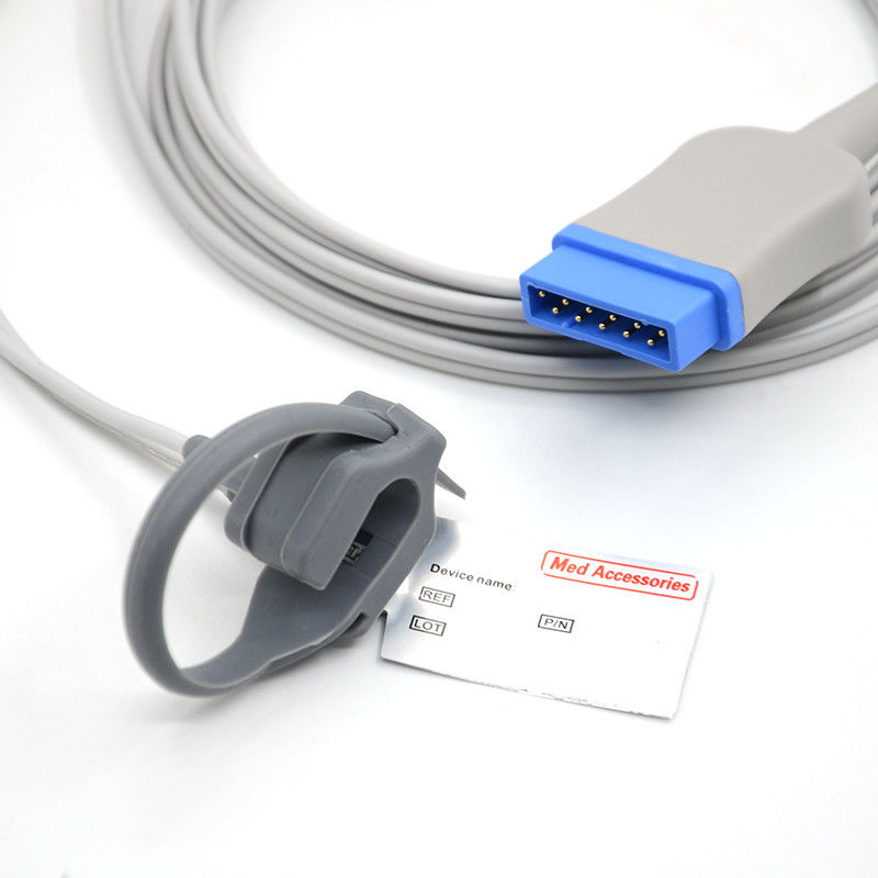 الرأس الناعم للبالغين Spo2 Sensor 11 Pin Pulse Oximeter Probe Latex Free Reusable Neonate Wrap