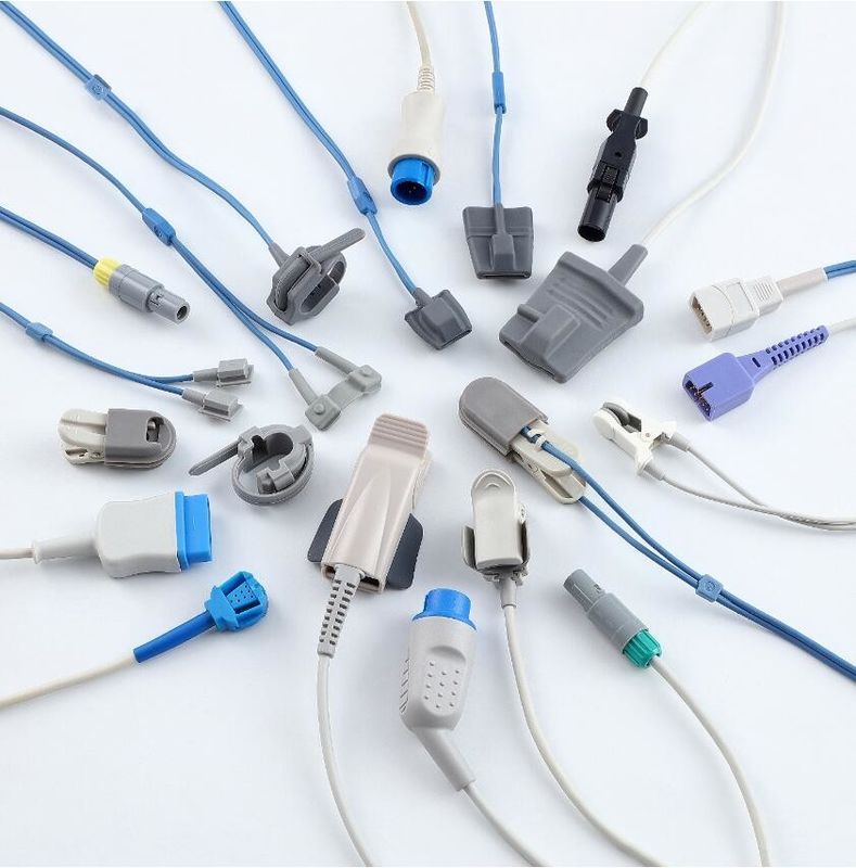 ملحقات المستشفيات الكبار مقطوعة أصابع أصابع عالية الجودة متوافقة مع Nellcor Medical 9Pin مستشعر SpO2 قابل لإعادة الاستخدام