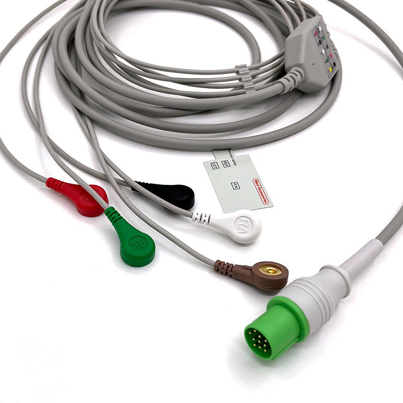 GE Helige 10 Pin ECG 5lead ECG Med Accessories Medical ECG Monitor كابل متعدد الأغراض 0.9m الحجم