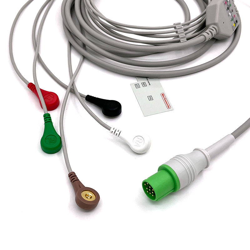 GE Helige 10 Pin ECG 5lead ECG Med Accessories Medical ECG Monitor كابل متعدد الأغراض 0.9m الحجم