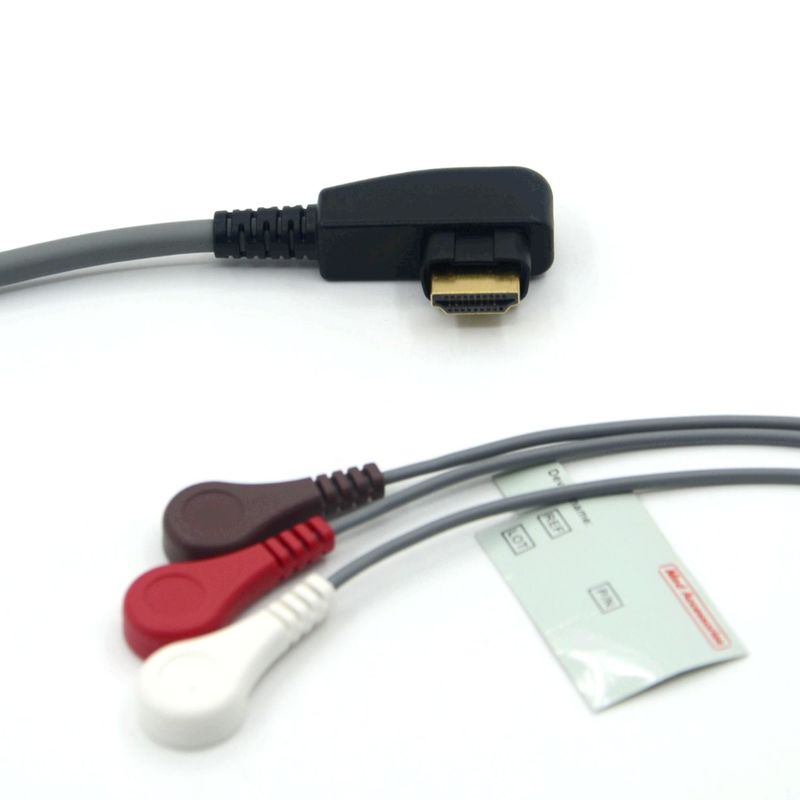 كابل تخطيط القلب هولتر DMS لإنتاج الأخصائيين الطبيين، مسبار 3 أطراف، مشبك AHA/IEC لجهاز DMS300