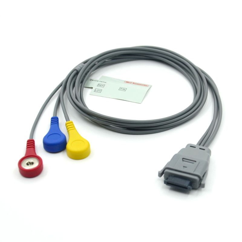 متوافق Edan SE-2003 5 الرصاص هولتر كابل ECG مع قفزة تستخدم للبالغين / الأطفال
