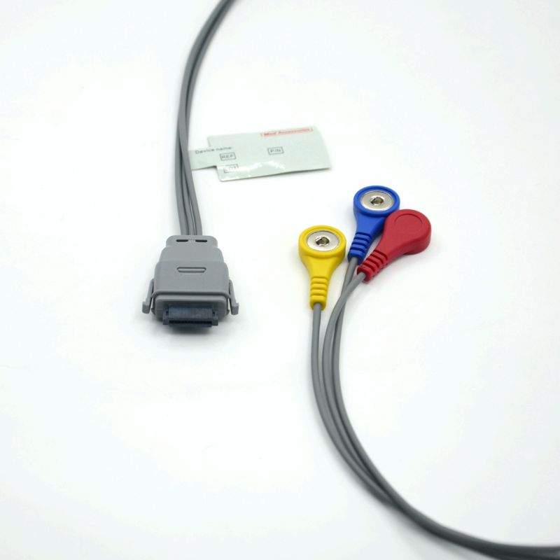 متوافق Edan SE-2003 5 الرصاص هولتر كابل ECG مع قفزة تستخدم للبالغين / الأطفال
