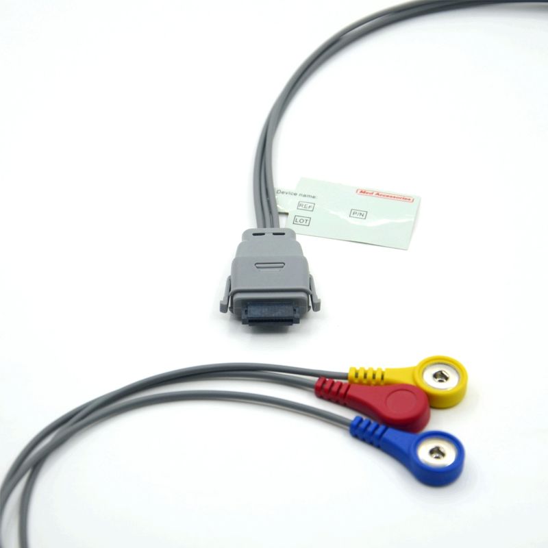 متوافق Edan SE-2003 5 الرصاص هولتر كابل ECG مع قفزة تستخدم للبالغين / الأطفال