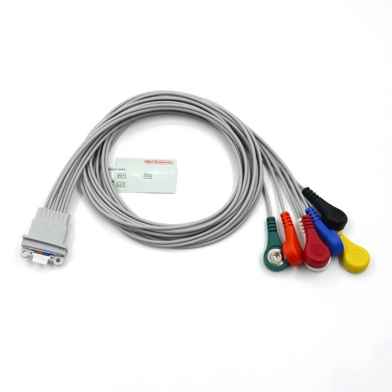 ملحقات Med 7-Leads TPU EKG كابل Snap Monitor ملحقات جهاز تشخيص طبي معتمد من ISO Class I متوافق مع Schille